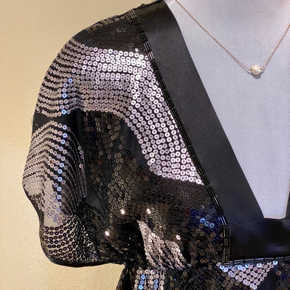 Hale Bob Black And Silver Sequence Tunic - image 7